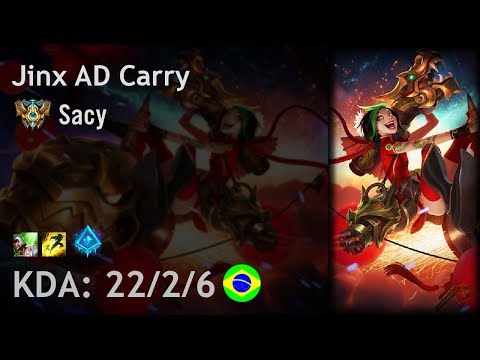 Jinx AD Carry vs Ezreal - Sacy - BR Challenger Patch 8.1