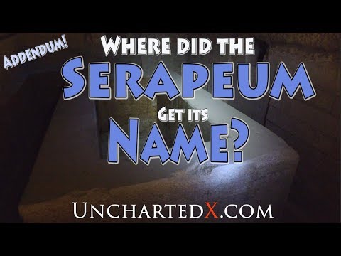 How did the Serapeum get it's name? Channel announcement and THANKS!