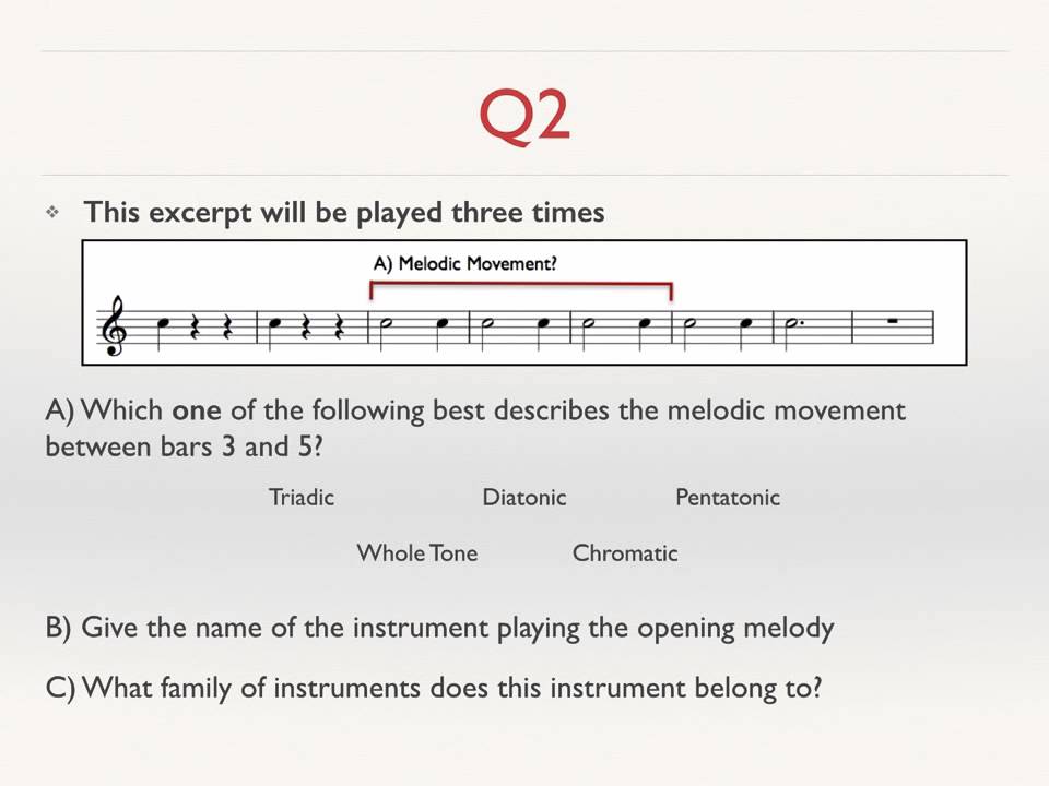 GCSE Music Revision Practice Listening Questions
