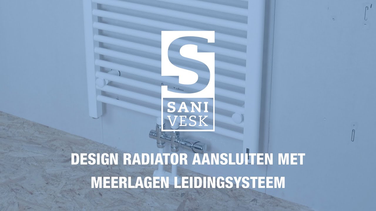 Design radiator aansluiten met meerlagen leidingsysteem