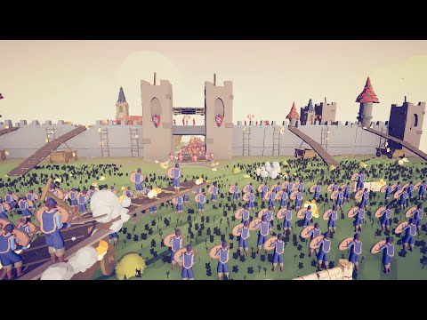 100x VIKING ARMY SIEGE ENEMY VILLAGE - Totally Accurate Battle Simulator TABS