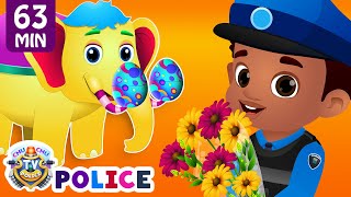 ChuChu TV Police Chase &amp; Save The Magical Elephant from Bad Guys | ChuChu TV Surprise Eggs Toys