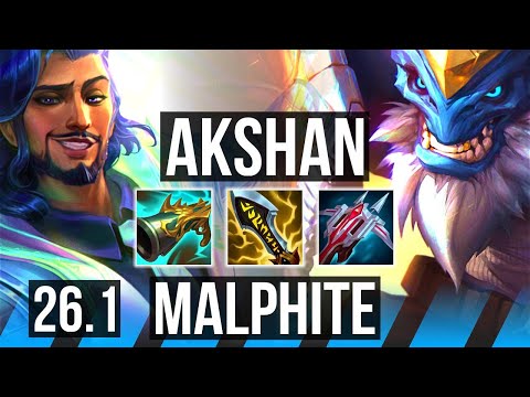AKSHAN vs MALPHITE (MID) | EUW Challenger | 26.1
