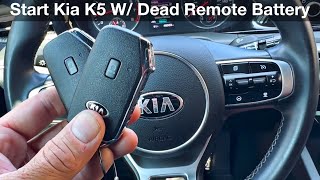 2021 Kia K5 Key Not Detected How to Start with a Dead Remote Battery / key fob 2022