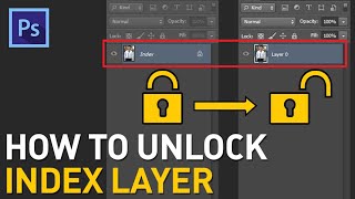 How to unlock Index layer in photoshop