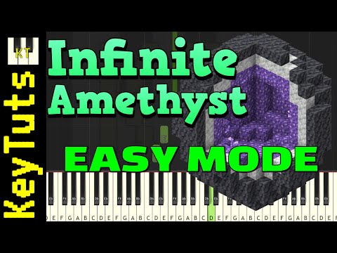 KeyTuts - Infinite Amethyst [Minecraft] by Lena Raine - Easy Mode [Piano Tutorial] (Synthesis)