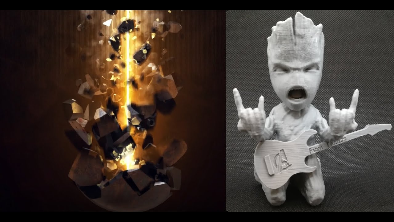 Groot hard rock 3D Print Model