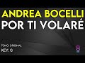 Andrea Bocelli - Por Ti Volaré - Karaoke Instrumental