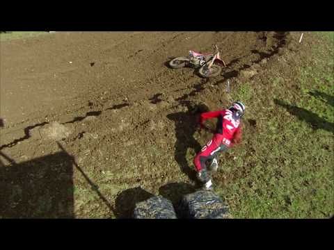 Tim Gajser CRASH #2, 2020 MXGP race 1 Great Britain, Matterley Basin
