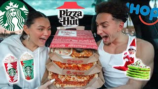 TRYING NEW CHRISTMAS ITEMS FROM FAST FOOD RESTAURANTS!!