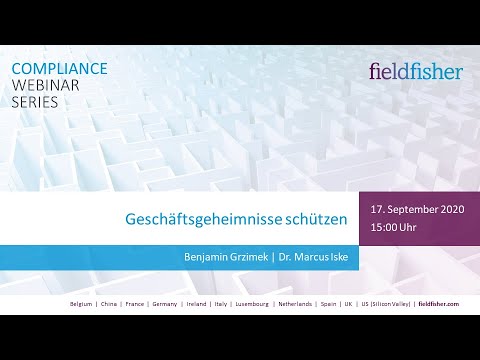 Compliance Webinar Series: Geschäftsgeheimnisse schützen