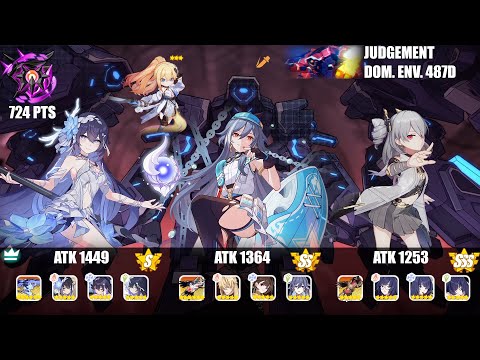 Honkai Impact 3rd : EX Abyss Nirvana 487D : CR Judge (DOM) 724 Pts : HoRB(S2), HoS(SS0), TA(SSS)
