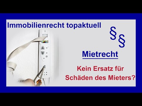 Wohnungsschäden durch den Mieter - Schadensersatz? | Tutorial