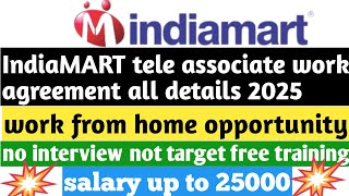 👉Indiamart Tele associate work agreement detail2025 🤑#indiaMart #indiamart_payoutProof
