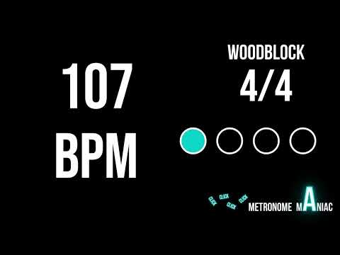 Metronome 107 BPM 4/4 - Woodblock