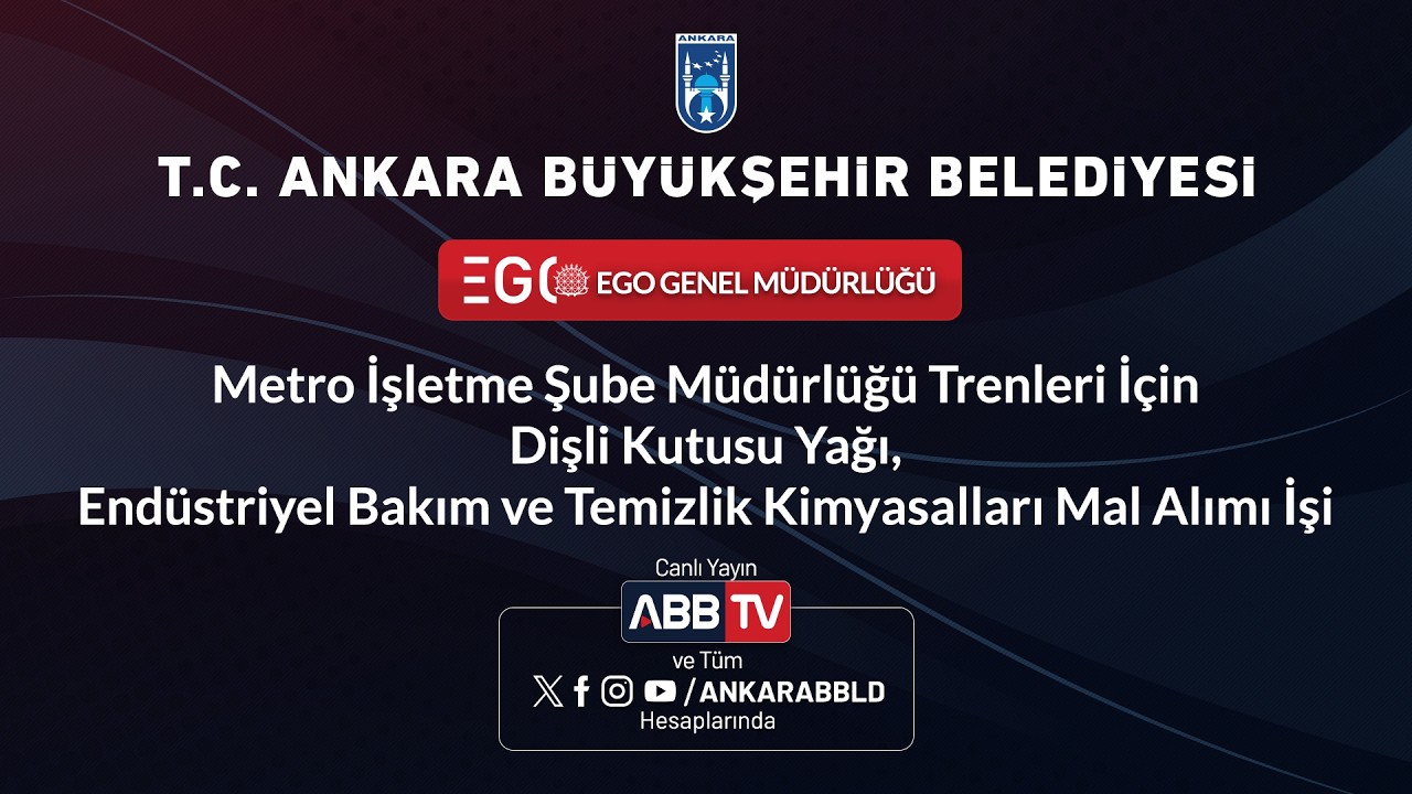 EGO GENEL MÜDÜRLÜĞÜ - Metro İşletme Şube Müdürlüğü Trenleri İçinDişli Kutusu Yağı,Endüstriyel Bakım