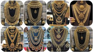 Download the video "🌺🌺Bridal Special Beautiful Necklace Set l Designer Gold Necklace Set l Trendy Gold Necklace Ideas✅"