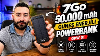 7GO 50000 MAH GÜNEŞ ENERJİLİ POWERBANK
