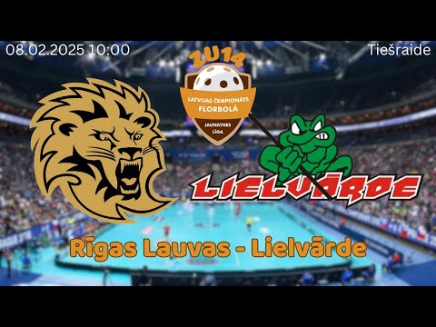 Florbols zēni U14. Rīgas Lauvas  - Lielvārde / Leselektro. Rīgā, 08.02.2025.