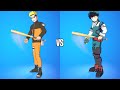 Deku Skin Vs Naruto Skin Showcase with Emotes & Dances Fight ( 100% Sync ) Izuku Midoriya Vs Naruto