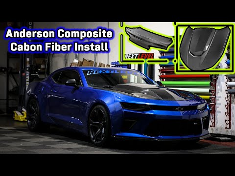 Camaro SS 1LE Carbon Fiber Hood and Trunk Install Anderson Composites
