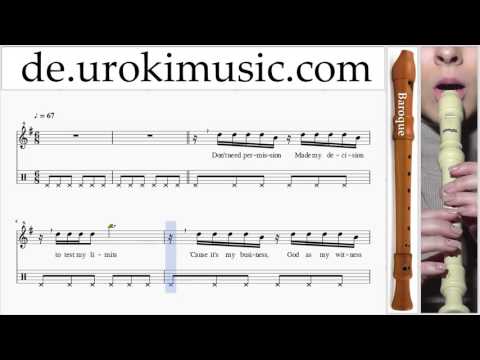 Blockflöte B  Lernen Ariana Grande Dangerous Woman Teil#2 Blockflötenunterricht Noten Schule Lied Le