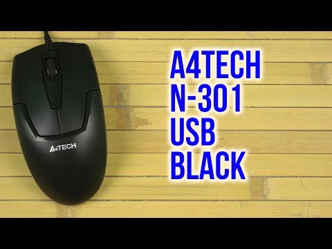 Мышь A4Tech N-301 черный - Видео