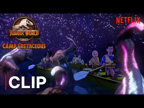 Bioluminescent Parasaurolophus In The Caves | JURASSIC WORLD CAMP CRETACEOUS | NETFLIX
