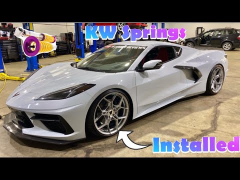 TRIED TO LOWER MY C8 CORVETTE WITH KW COILOVERS SPRINGS