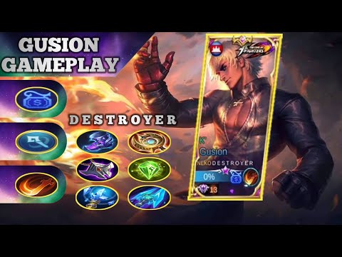 Unstoppable!! K' Gusion Best Build 2021 | Top 1 Global Gusion Gameplay by D E S T R O Y E R | mlbb