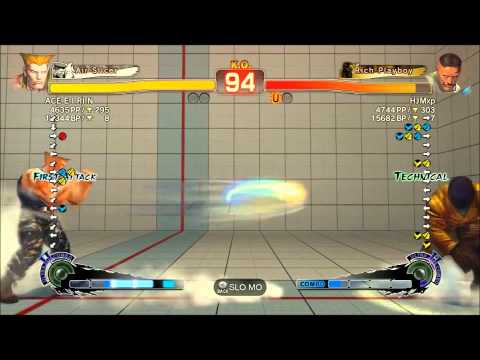 Super Street Fighter 4: Arcade Edition 2012 ACE E I RI N (Guile) vs HJMxp (Dudley) - Ranked Match