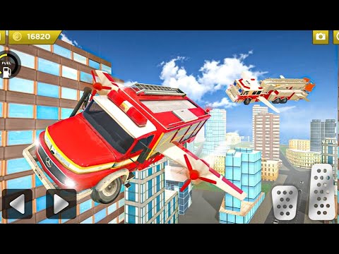 Flying Fire Truck Driving Sim - Android Gameplay FHD #2