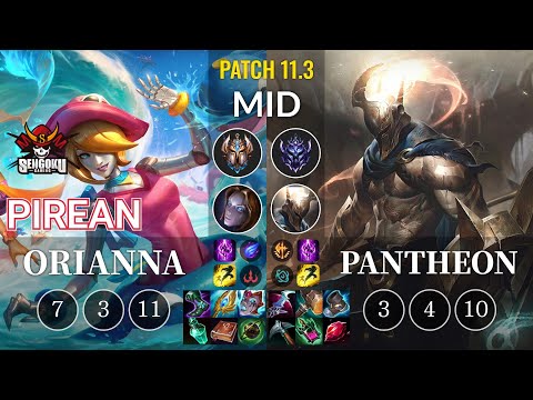 SG Pirean Orianna vs Pantheon Mid - KR Patch 11.3