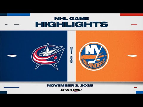 NHL Highlights | Blue Jackets vs. Islanders - November 2, 2025