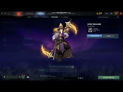 Dota 2 - getting Earthshaker Arcana w/ 3 Treasures!!
