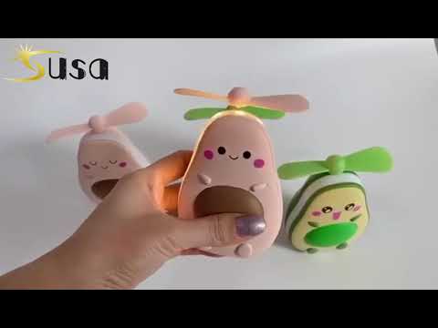 Avocado fan beauty mirror lamp