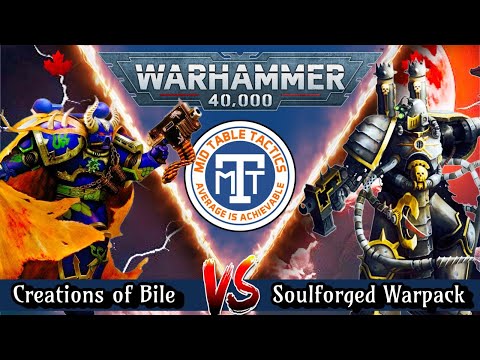 Warhammer 40k Battle Report: Creations of Bile VS Soulforged Warpack