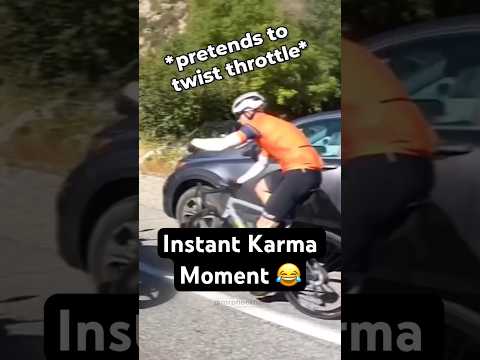 Biker Gets Instant Karma 😂 #shorts