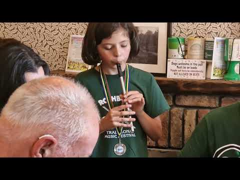Young medal winner leads the set @ Rothbury Folk session Sat 16th July 2022.