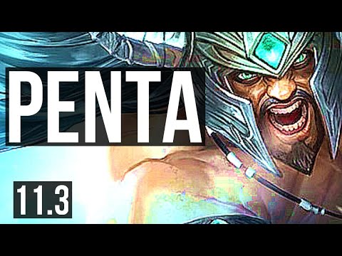 TRYNDAMERE vs GNAR (TOP) | Penta, Rank 8 Trynda, 400+ games, Godlike | NA Grandmaster | v11.3