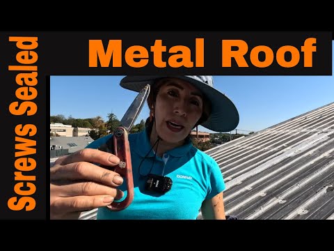 Part of a video titled Metal Roof Screws sealed simple and easy permanently - YouTube