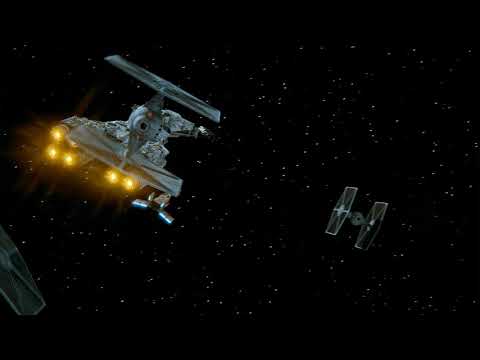 TIEs Strafing a Corellian Frigate WIP#4 (With Sounds and Music! )