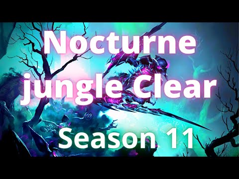 Nocturne jungle Clear | Season 11 | Nocturne jungle full clear (fastest route with runes)