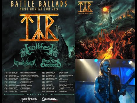 Týr Announces Battle Ballads North American Headlining Tour 2024 + new album art!
