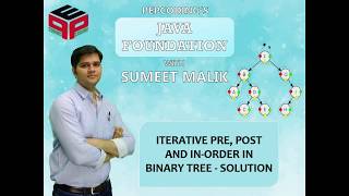 YouTube video 'Iterative Pre, Post and In-order traversal in Binary Tree | Solution | Data Structures and Algorithm'