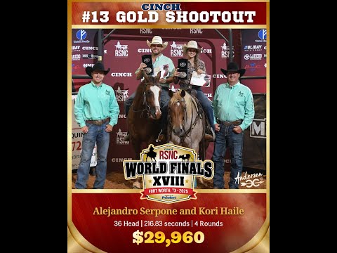 Congratulations Alejandro Serpone and Kori Haile, Cinch #13 Gold Shootout, 2025 RSNC World Finals