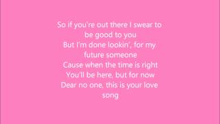 Dear No One x Tori Kelly Lyrics