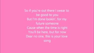 Dear No One x Tori Kelly Lyrics