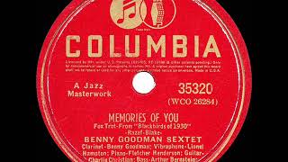 1940 HITS ARCHIVE: Memories Of You - Benny Goodman Sextet (instrumental)