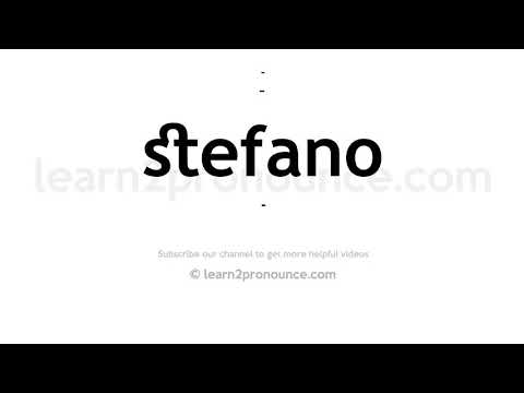 How to pronounce Stefano | English pronunciation